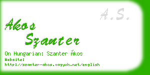 akos szanter business card